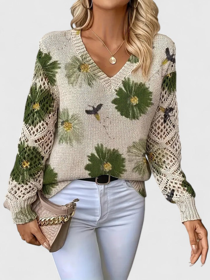 Aurélia | Elegant Jumper with Floral Design