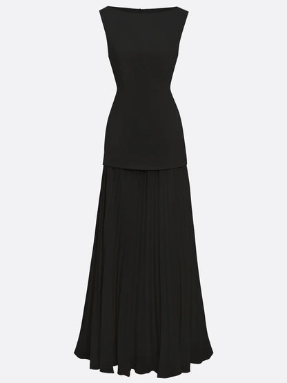ELLA | Long Pleated Designer Dress