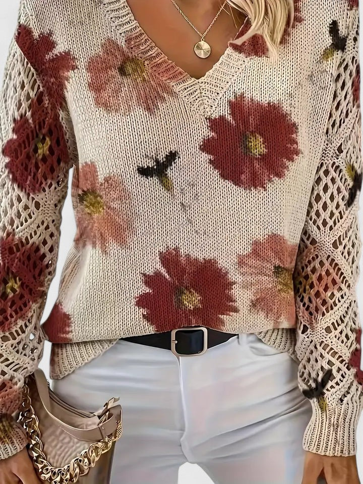 Aurélia | Elegant Jumper with Floral Design