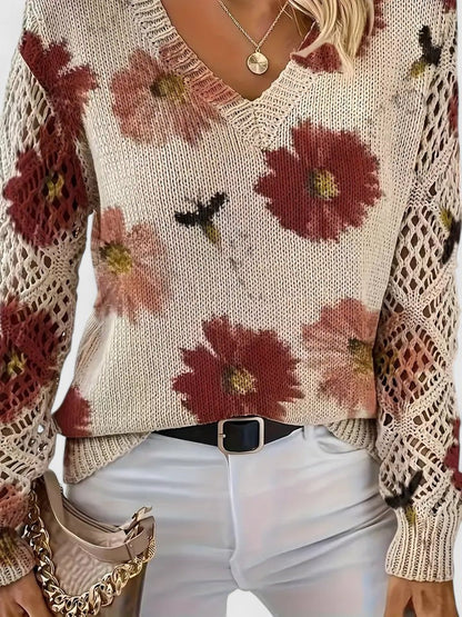 Aurélia | Elegant Jumper with Floral Design