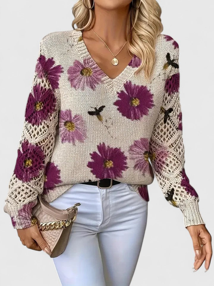 Aurélia | Elegant Jumper with Floral Design