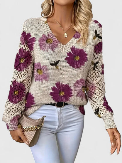 Aurélia | Elegant Jumper with Floral Design