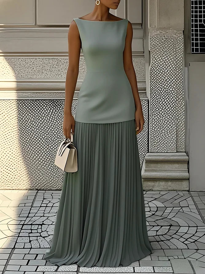 ELLA | Long Pleated Designer Dress