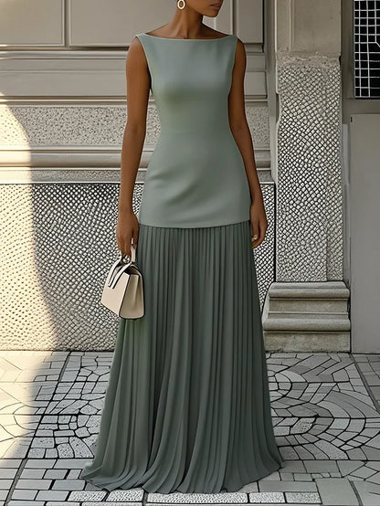 ELLA | Long Pleated Designer Dress