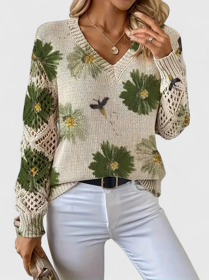 Aurélia | Elegant Jumper with Floral Design
