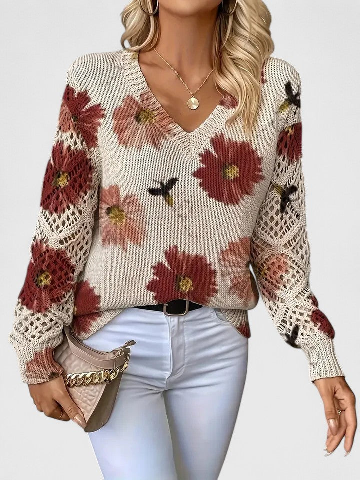 Aurélia | Elegant Jumper with Floral Design