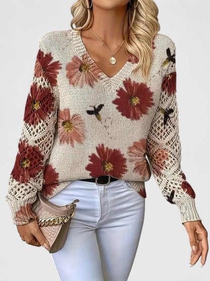 Aurélia | Elegant Jumper with Floral Design