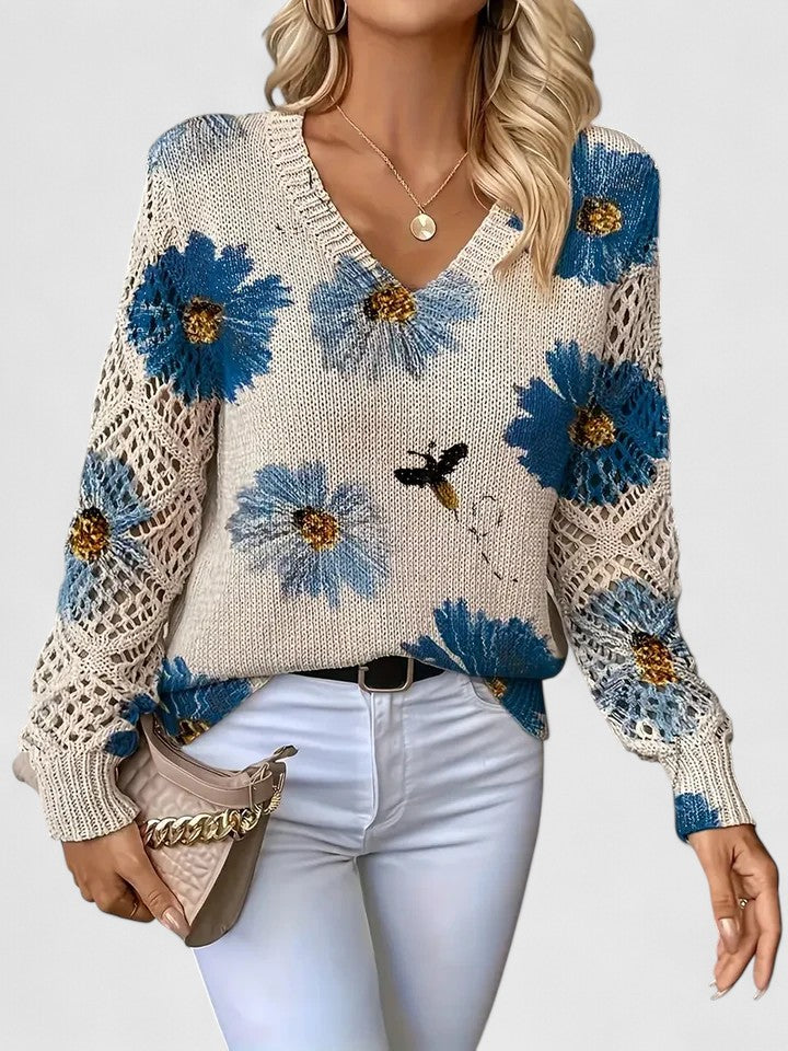 Aurélia | Elegant Jumper with Floral Design