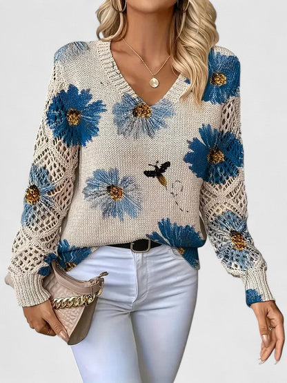 Aurélia | Elegant Jumper with Floral Design