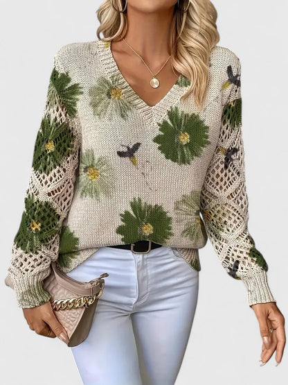Aurélia | Elegant Jumper with Floral Design