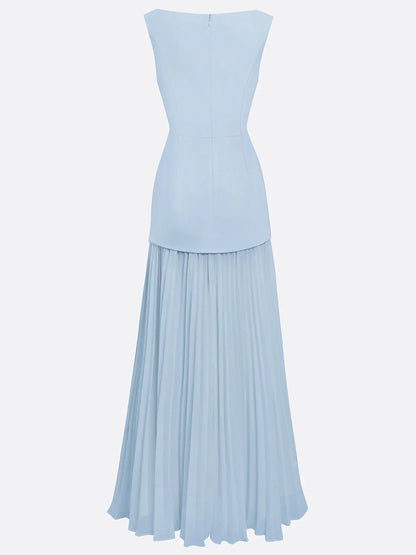 ELLA | Long Pleated Designer Dress
