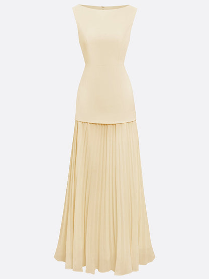 ELLA | Long Pleated Designer Dress