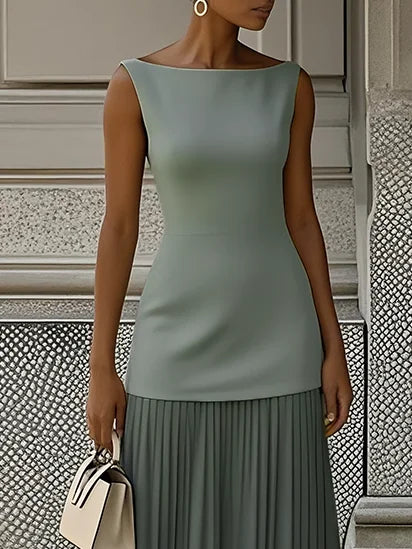 ELLA | Long Pleated Designer Dress