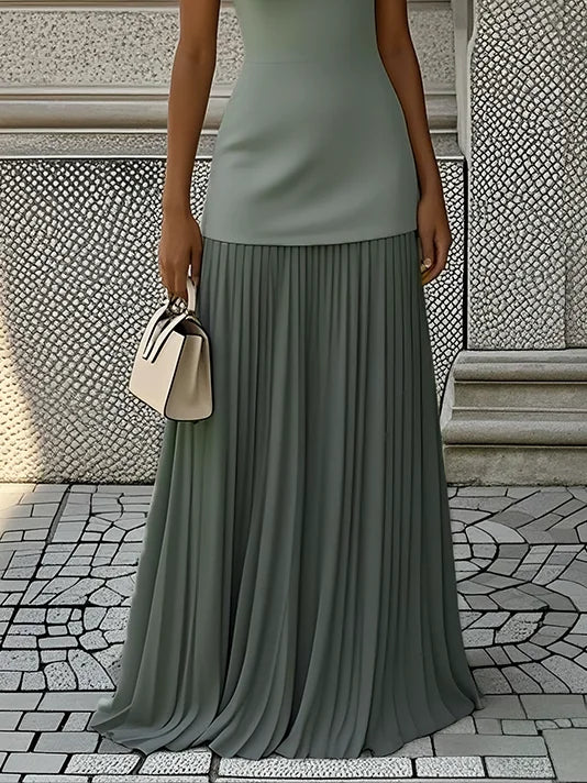 ELLA | Long Pleated Designer Dress
