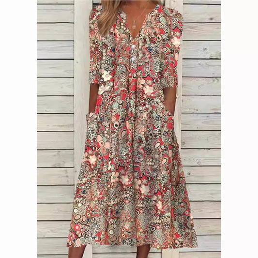 Rosie - Elegant Floral Summer Dress