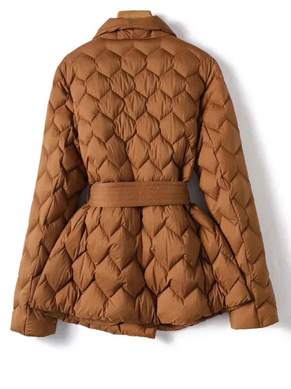 SUZAN | ELEGANT DOWN COAT WITH BELT
