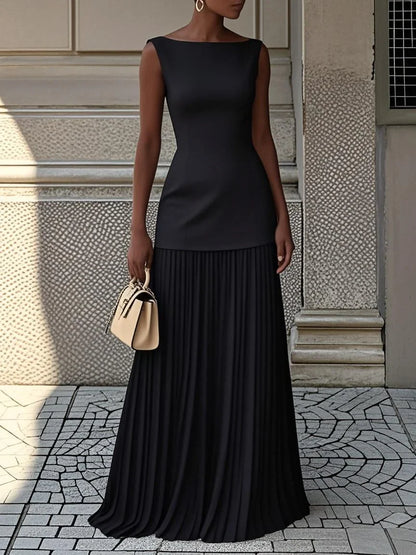 ELLA | Long Pleated Designer Dress