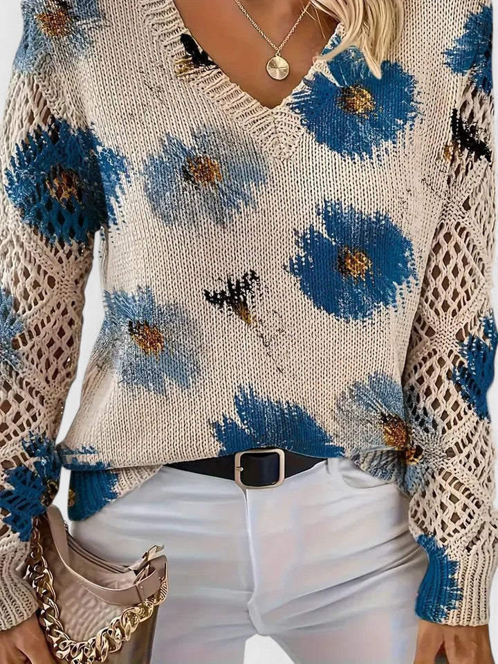Aurélia | Elegant Jumper with Floral Design